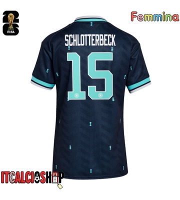 Germania Nico Schlotterbeck #15 Seconda Maglia Femmina Mondiali 2026 Manica Corta